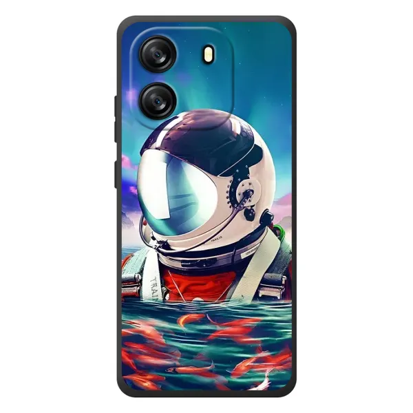 Чехол с рисунком «Космонавт в воде» для Blackview Oscal Flat 1C Чехол с рисунком «Космонавт в воде» для Blackview Oscal Flat 1C