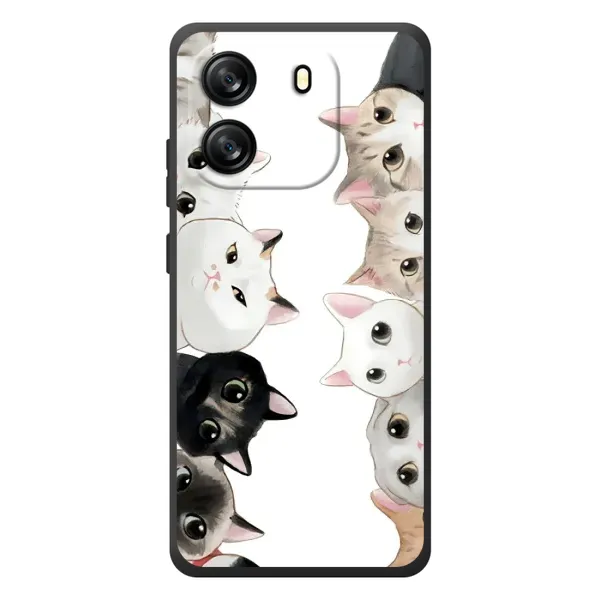Чехол с рисунком «Коты» для Blackview Oscal Flat 1C