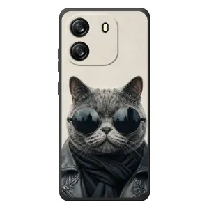 Чохол на тематику: Коти для Blackview Oscal Flat 1C (Модний кіт)