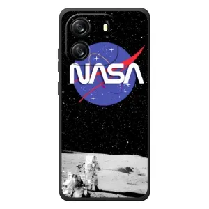 Силиконовый бампер с принтом "Наса" на Blackview Oscal Flat 1C (Nasa на луне)