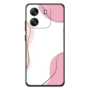 Чохол квітковий дизайн для Blackview Oscal Flat 1C (Рожевий фон)