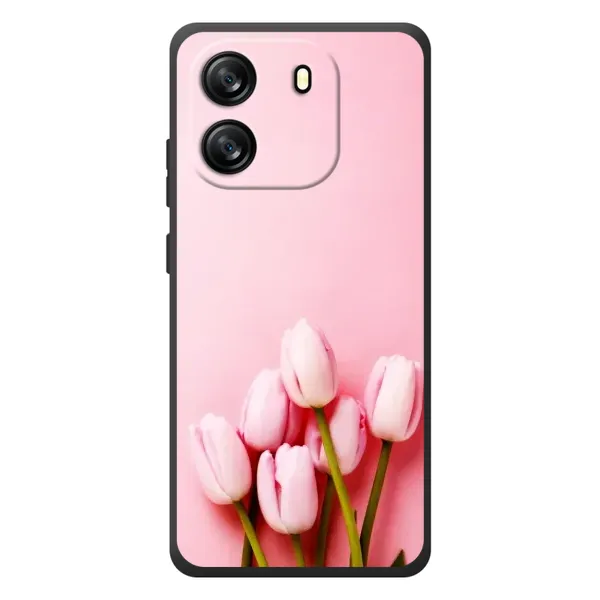 Чехол с рисунком «Розовые тюльпаны» для Blackview Oscal Flat 1C