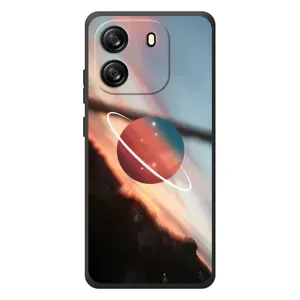 Чехол (ТПУ) с планетами на Blackview Oscal Flat 1C (Сатурн)