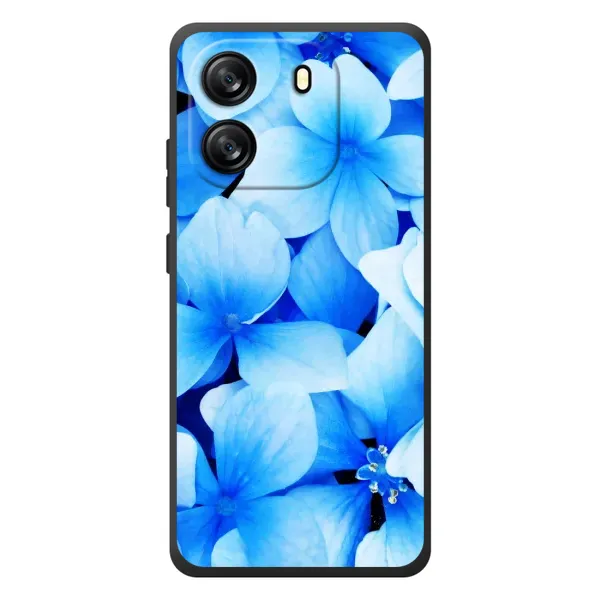 Чехол с рисунком «Синие цветы» для Blackview Oscal Flat 1C