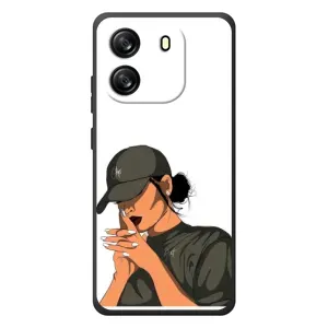 Силиконовый Чехол на Blackview Oscal Flat 1C с картинкой Стильных Девушек (В зеленом)