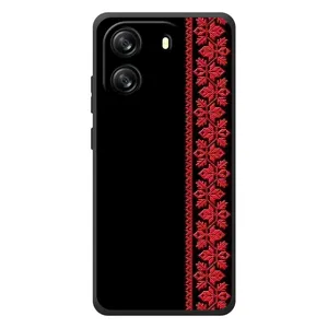 Силіконовый Чохол на Blackview Oscal Flat 1C з картинкой Вишиванки (Вишиванка на чорному)
