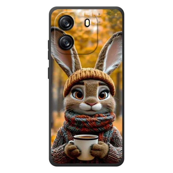 Чехол с рисунком «Зайчик с кофе» для Blackview Oscal Flat 1C Чехол с рисунком «Зайчик с кофе» для Blackview Oscal Flat 1C
