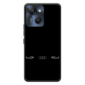 Силиконовый бампер с картинкой машины на Blackview Oscal Modern 8 (Силует Audi)
