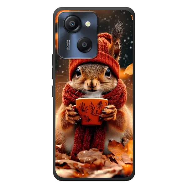 Чехол с рисунком «Белка с кофе» для Blackview Oscal Modern 8 Чехол с рисунком «Белка с кофе» для Blackview Oscal Modern 8