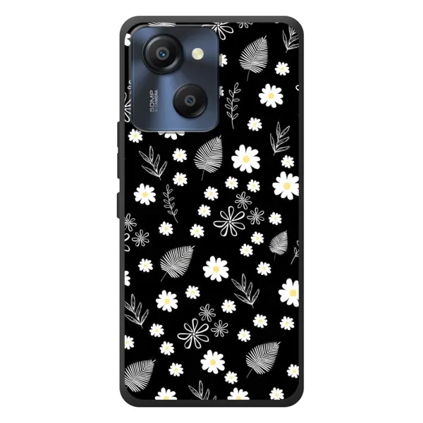 Чехол с рисунком «цветение на чорном» для Blackview Oscal Modern 8