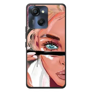 Силіконовый Чохол на Blackview Oscal Modern 8 з картинкой Модных девушек (Дівчина та вії)