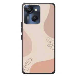 Чехол цветочный дизайн для Blackview Oscal Modern 8 (Коричневый фон)