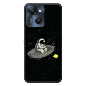 Силиконовый Чехол с принтом "Космонавты" на Blackview Oscal Modern 8 (Космонавт на рыбалке)