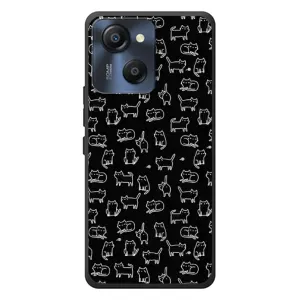 Чохол на тематику: Коти для Blackview Oscal Modern 8 (Котики на чорному)