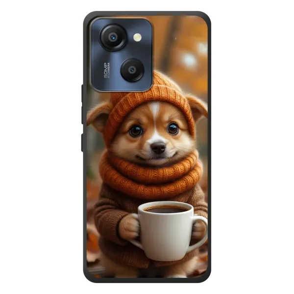 Чехол с рисунком «Собачка с кофе» для Blackview Oscal Modern 8 Чехол с рисунком «Собачка с кофе» для Blackview Oscal Modern 8