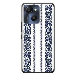 Силиконовый Чехол на Blackview Oscal Modern 8 с картинкой Вышиванки (Синяя вышиванка)