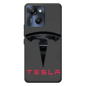 Силиконовый бампер с картинкой машины на Blackview Oscal Modern 8 (Logo TESLA)