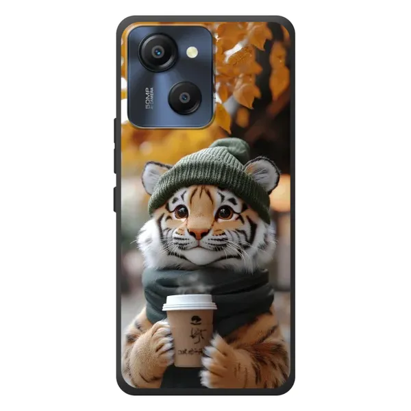 Чехол с рисунком «Тигр с кофе» для Blackview Oscal Modern 8 Чехол с рисунком «Тигр с кофе» для Blackview Oscal Modern 8
