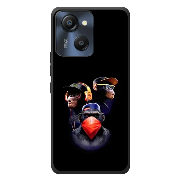 Чехол с рисунком «Три обезьяны» для Blackview Oscal Modern 8
