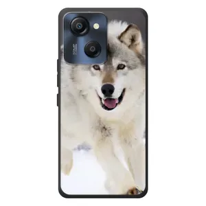 Чохол з Вовком на Blackview Oscal Modern 8 (Вовк біжить по снігу)
