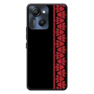 Силиконовый Чехол на Blackview Oscal Modern 8 с картинкой Вышиванки (Вышиванка на черном)