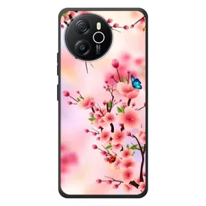 Чехол с принтом САКУРЫ на Blackview Oscal Tiger 12 (Бабочки на сакуре)