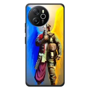 Чехол с картинкой (Патриотический КОЗАК) на Blackview Oscal Tiger 12 (Козак с крыльями)