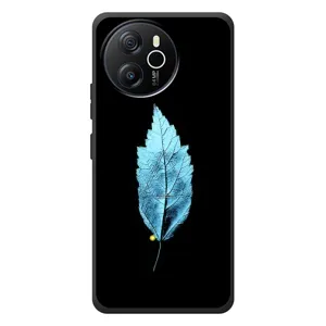 Чехол с картинками на черном фоне для Blackview Oscal Tiger 12 (Листочек)