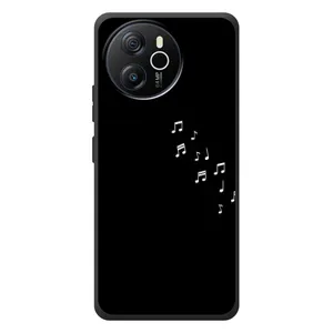Чехол с картинками на черном фоне для Blackview Oscal Tiger 12 (Ноты)