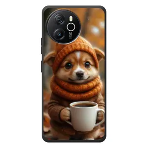 Друкований чохол 'Звірята з кавою' для Blackview Oscal Tiger 12 (Песик з кавою)
