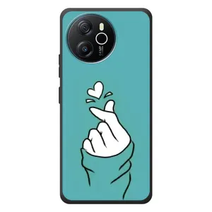 Чехлы (Знак сердечка) на Blackview Oscal Tiger 12 (Сердечко на бирюзовом)
