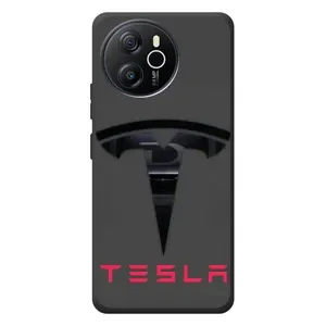 Силиконовый бампер с картинкой машины на Blackview Oscal Tiger 12 (Logo TESLA)