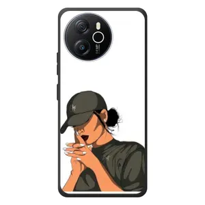 Силиконовый Чехол на Blackview Oscal Tiger 12 с картинкой Стильных Девушек (В зеленом)