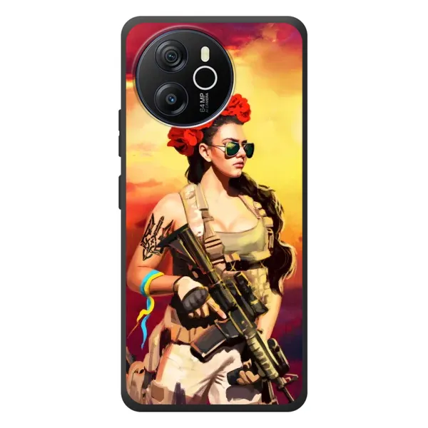 Чехол с рисунком «Женщина солдат» для Blackview Oscal Tiger 12 Чехол с рисунком «Женщина солдат» для Blackview Oscal Tiger 12