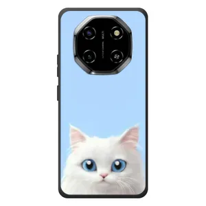 Чехол на тематику: Коты для Blackview Shark 6 (Белый кот)