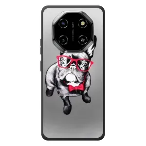 Чехол (ТПУ) Милые собачки для Blackview Shark 6 (Бульдог в очках)