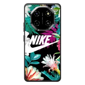 Силіконовый Чохол на Blackview Shark 6 з картинкою НАЙК (Квітковий Nike)