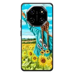 Чехол Стильные девушки на Blackview Shark 6 (Девушка на поле)