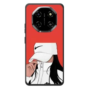 Силиконовый Чехол на Blackview Shark 6 с картинкой Стильных Девушек (Девушка Nike)