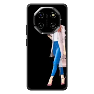 Чехол с картинкой Модные Девчонки Blackview Shark 6 (Девушка со смартфоном)