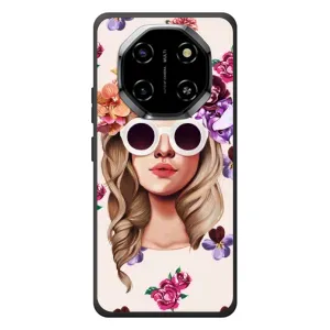 Чехол с картинкой Модные Девчонки Blackview Shark 6 (Девушка в очках)