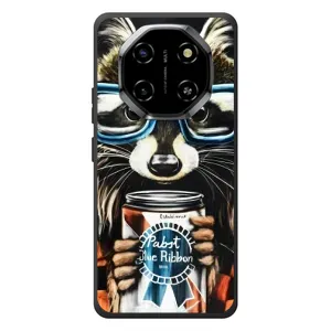 Силиконовый Чехол с Енотами на Blackview Shark 6 (Енот в очках)