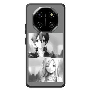 Чехол с персонажами АНИМЕ на Blackview Shark 6 (Кирито-Асуна)