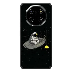 Силиконовый Чехол с принтом "Космонавты" на Blackview Shark 6 (Космонавт на рыбалке)