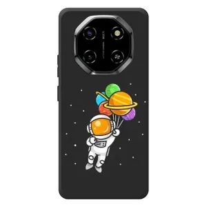 Силиконовый Чехол с принтом "Космонавты" на Blackview Shark 6 (Космонавт с шариками)