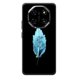 Чехол с картинками на черном фоне для Blackview Shark 6 (Листочек)