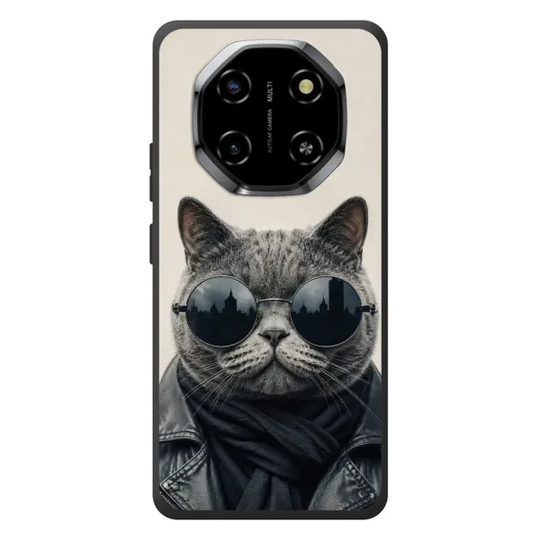 Чехол с рисунком «Модный кот» для Blackview Shark 6 Чехол с рисунком «Модный кот» для Blackview Shark 6