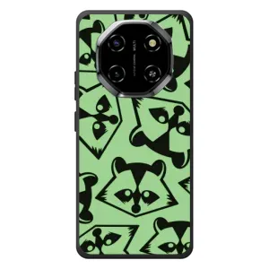 Силиконовый Чехол с Енотами на Blackview Shark 6 (Мордочки Енота)