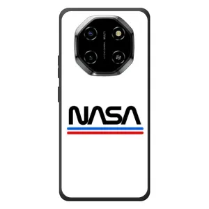 Силиконовый бампер с принтом "Наса" на Blackview Shark 6 (NASA на белом фоне)