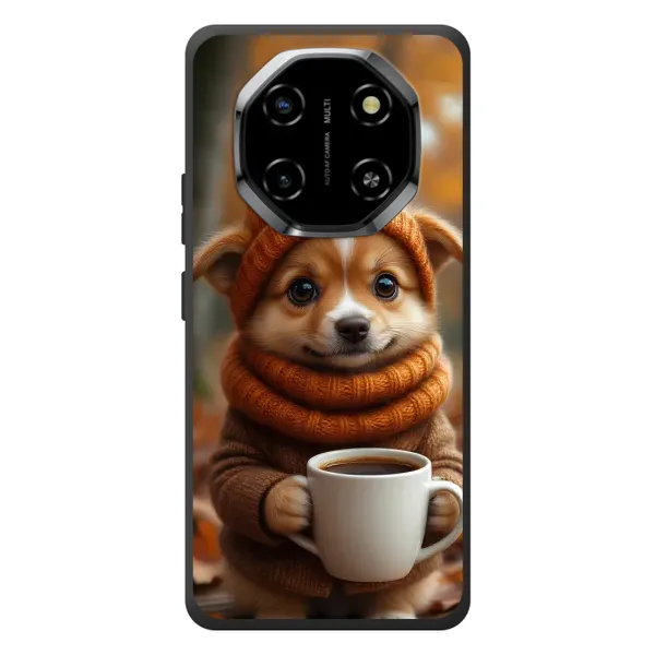 Чехол с рисунком «Собачка с кофе» для Blackview Shark 6 Чехол с рисунком «Собачка с кофе» для Blackview Shark 6